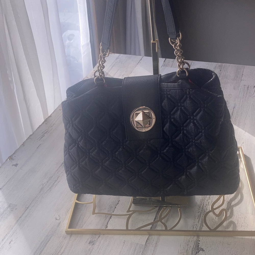 Genuine Kate Spade  NYC Astor Court  Elena Elegant Black Quilted Handbag